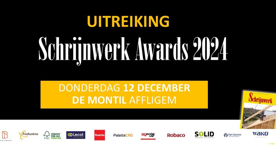 Mis de uitreiking van de Schrijnwerk Awards niet!