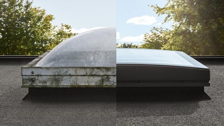 VELUX remplace les coupoles : les fenêtres de toit en verre pour toits plats dynamisent la rénovation