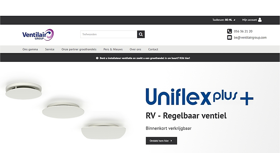 Ventilair lanceert nieuwe website