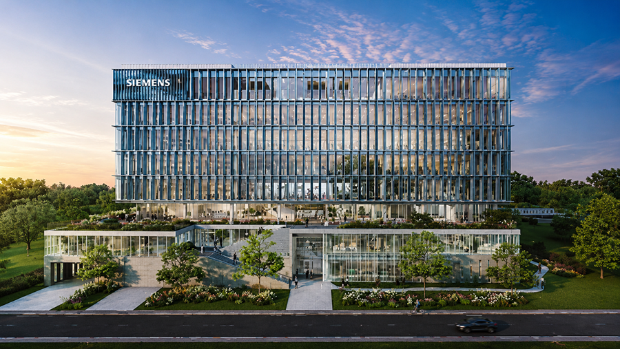 Siemens pose la première pierre de son siège social durable au Researchpark de Zellik